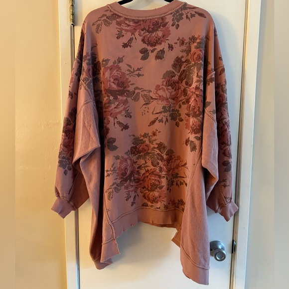 Free People We The Free With The Band Cabbage Rose Sweatshirt - Picture 4 of 6